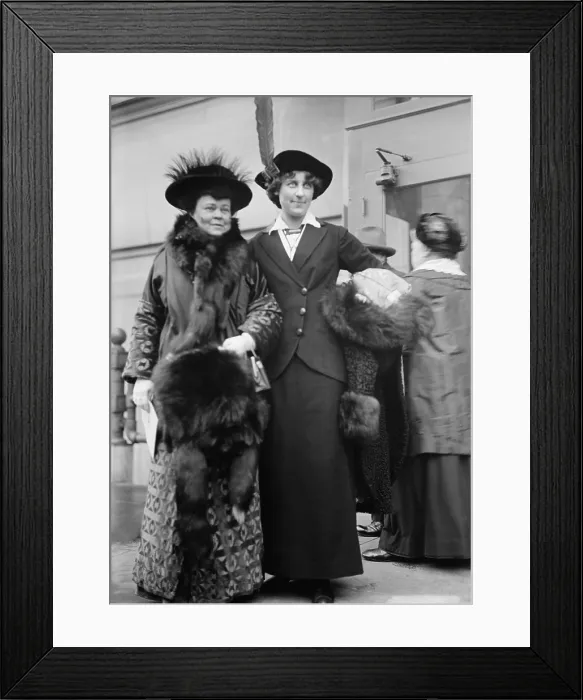 Framed Print : Alva Vanderbilt Belmont and Inez Milholland were wealthy Women's suffrage activists Framed Print : Alva Vanderbilt Belmont and Inez Milholland were wealthy Women's suffrage activists