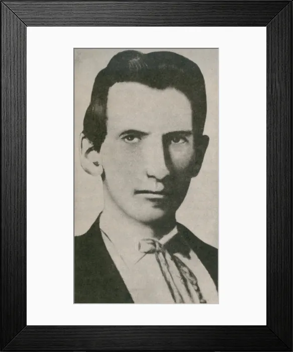 Framed Print : Frank James (1843-1915), was the outlaw partner and older brother of Jesse James