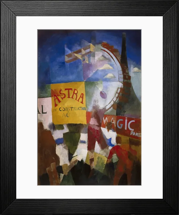 Framed Print : DELAUNAY, Robert (1885-1941). The Cardiff Team. 1913. Cubism. Oil on canvas. NETHERLANDS. Eindhoven. Van Abbe Museum