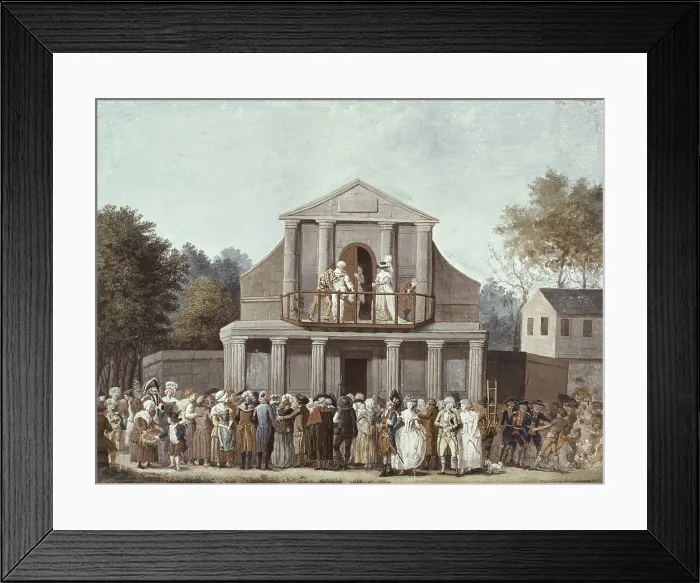Framed Print : FRANCE. Paris. Anonymous watercolour, 18th c. The Theatre of the fair of St. Lauret in Paris. 1786. Watercolour. - BeBa / Iberfoto / Everett Collection (148690)**US SALES ONLY** Framed Print : FRANCE. Paris. Anonymous watercolour, 18th c. The Theatre of the fair of St. Lauret in Paris. 1786. Watercolour. - BeBa / Iberfoto / Everett Collection (148690)**US SALES ONLY**