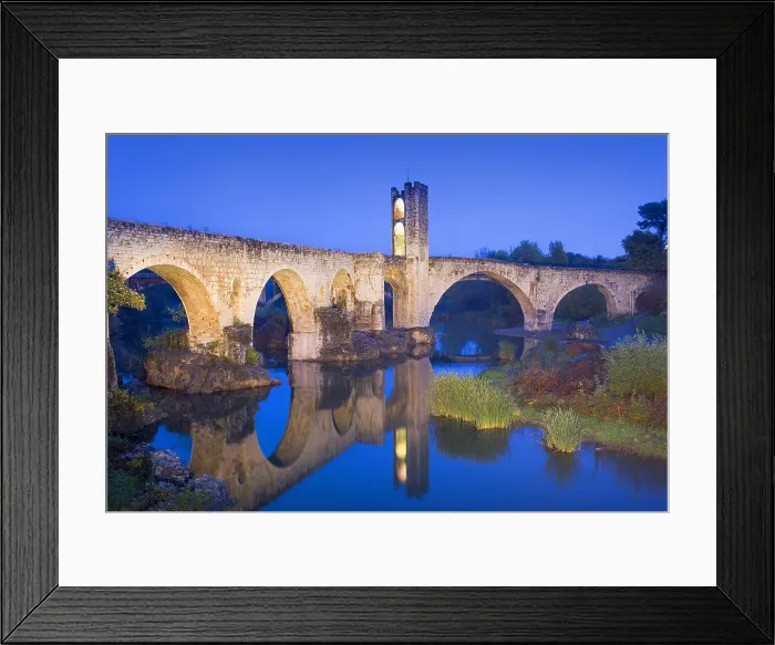 Framed Print : SPAIN. Besalu. Romanesque bridge over the Fluvi river. Romanesque art. - Lucas Vallecillos / Iberfoto / Everett Collection (258268)**US SALES ONLY** Framed Print : SPAIN. Besalu. Romanesque bridge over the Fluvi river. Romanesque art. - Lucas Vallecillos / Iberfoto / Everett Collection (258268)**US SALES ONLY**