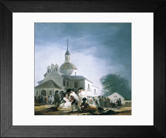 Framed Print : GOYA Y LUCIENTES, Francisco de (1746-1828). Pilgrimage to the Church of San Isidro. 1788