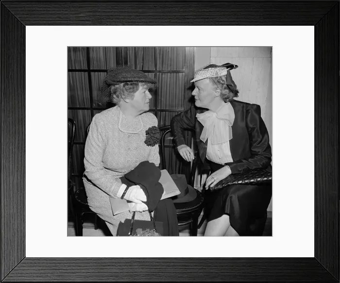 Framed Print : Dorothy Thompson, newspaper columnist, with Rep. Edith Nourse Rogers, April 22, 1939