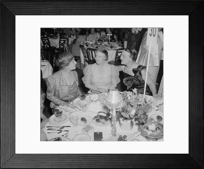 Framed Print : Alice Longworth, Mrs. Eugene Meyer, and Dorothy Thompson, ca. 1936