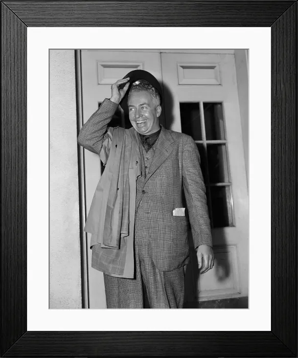 Framed Print : Cornelius Vanderbilt III, leaving the White House, Sept 1, 1939. The former publisher and author had recently returned from Europe on the verge of WW2. (BSLOC_2013_9_83) Framed Print : Cornelius Vanderbilt III, leaving the White House, Sept 1, 1939. The former publisher and author had recently returned from Europe on the verge of WW2. (BSLOC_2013_9_83)