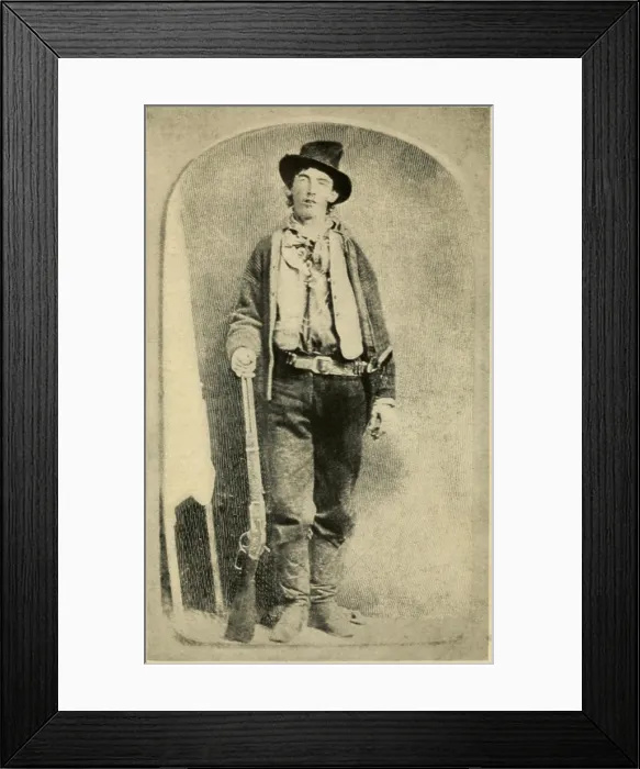 Framed Print : Billy the Kid (1859-81), killed twenty two men during his short life that ended when he was only 21. Engraving Framed Print : Billy the Kid (1859-81), killed twenty two men during his short life that ended when he was only 21. Engraving
