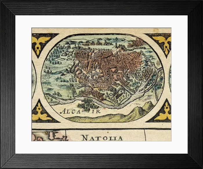 Framed Print : BLAEU, Willem Janszoon (1571-1638); BLAEU, Jan (1596-1673). Atlas Novus or Atlas Maior. 1635 - 1665. Cairo. 17th c. printed in Amsterdam. Engraving. SPAIN. Barcelona