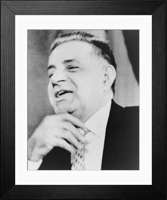 Framed Print : Joseph Valachi, singing during appearance before Senate Investigations subcommittee in 1963
