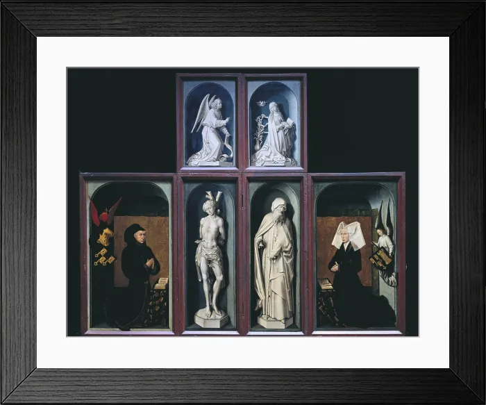 Framed Print : WEYDEN, Rogier van der (1400-1464). The Last Judgment. 1446-1452. FRANCE. Beaune. HOtel-Dieu. Painting on the outside of the polyptich panel given by Mr and Mrs Framed Print : WEYDEN, Rogier van der (1400-1464). The Last Judgment. 1446-1452. FRANCE. Beaune. HOtel-Dieu. Painting on the outside of the polyptich panel given by Mr and Mrs