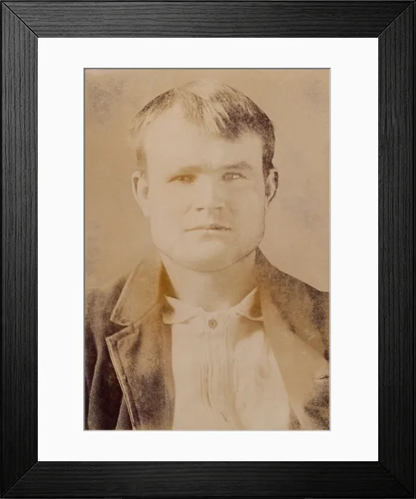 Framed Print : Butch Cassidy was the alias of Robert LeRoy Parker. Actor Paul Newman portrayed Cassidy in the 1967 film, BUTCH CASSIDY AND THE SUNDANCE KID. Portrait ca. 1900