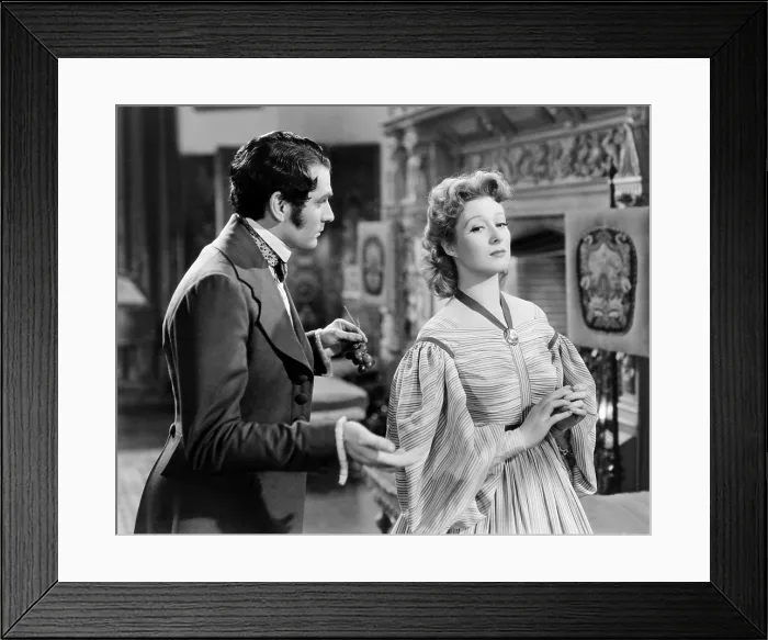Framed Print : PRIDE AND PREJUDICE, from left, Laurence Olivier, Greer Garson, 1940