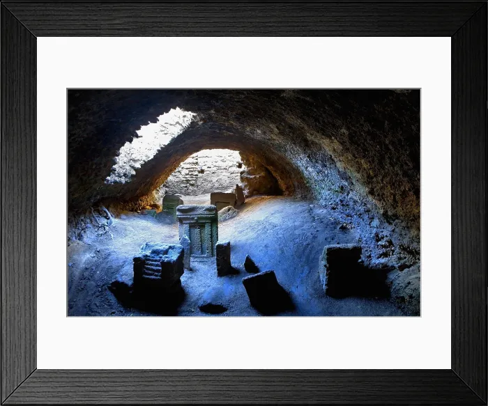 Framed Print : TUNISIA. Carthage. Tablets in Tophet - Sanctuary of Tanit and Baal Hammon, the oldest Punic cult place