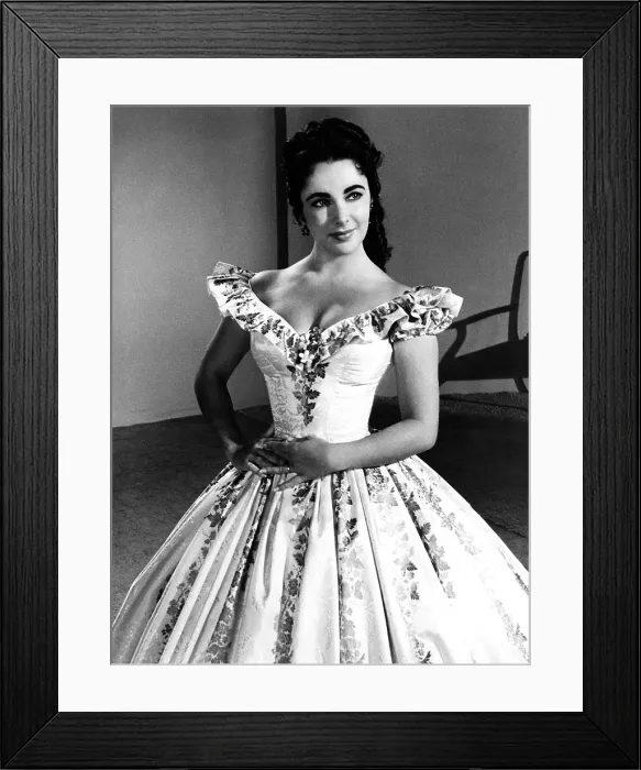 Framed Print : RAINTREE COUNTY, Elizabeth Taylor (in a gown by Walter Plunkett), 1957 Framed Print : RAINTREE COUNTY, Elizabeth Taylor (in a gown by Walter Plunkett), 1957