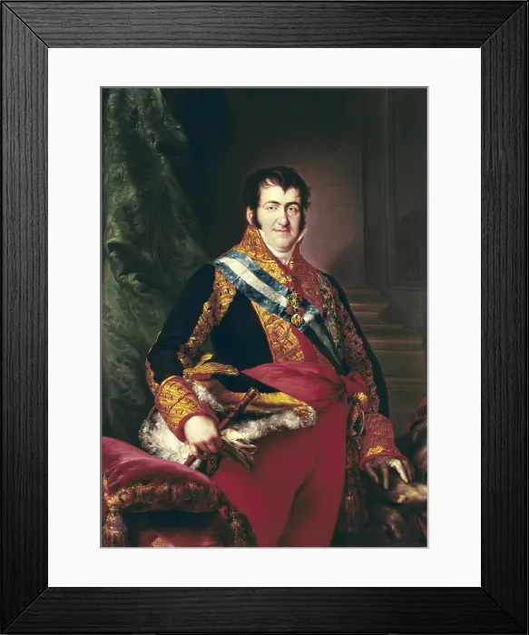Framed Print : LOPEZ Y PORTAnA, Vicente (1772-1850). Fernando VII. Oil on canvas. SPAIN. Madrid. St. Fernando Royal Academy Museum