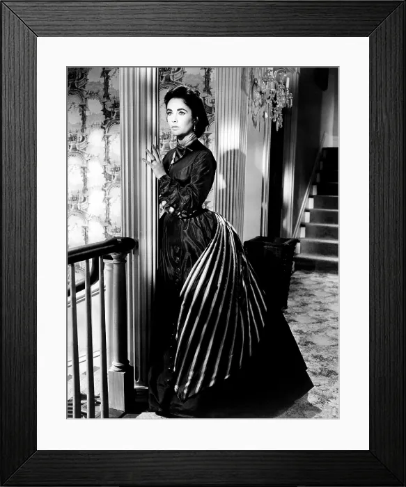 Framed Print : RAINTREE COUNTY, Elizabeth Taylor (in a gown by Walter Plunkett), 1957 Framed Print : RAINTREE COUNTY, Elizabeth Taylor (in a gown by Walter Plunkett), 1957