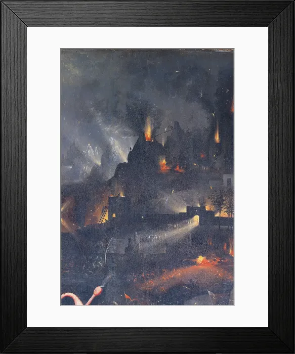 Framed Print : The Garden of Earthly Delights, by Van Aeken Joren Anthoniszoon known as Bosch Hieronymus, 16th Century, 1503 -1504, oil on panel, cm 220 x 195 - Spain, Comunidad de Madrid
