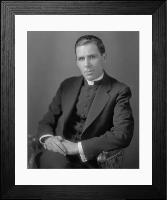 Framed Print : Fulton John Sheen, was a prominent Catholic priest by the age of 35 Framed Print : Fulton John Sheen, was a prominent Catholic priest by the age of 35