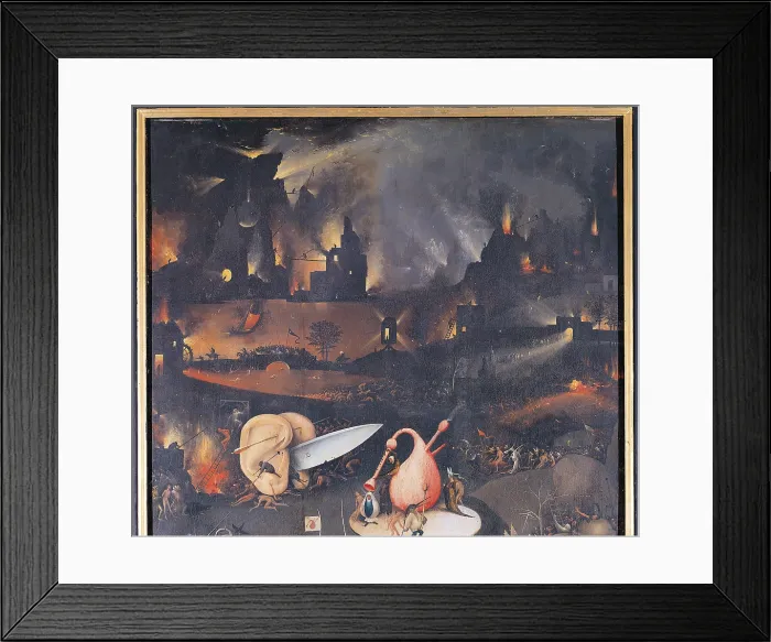 Framed Print : The Garden of Earthly Delights, by Van Aeken Joren Anthoniszoon known as Bosch Hieronymus, 16th Century, 1503 -1504, oil on panel, cm 220 x 195 - Spain, Comunidad de Madrid