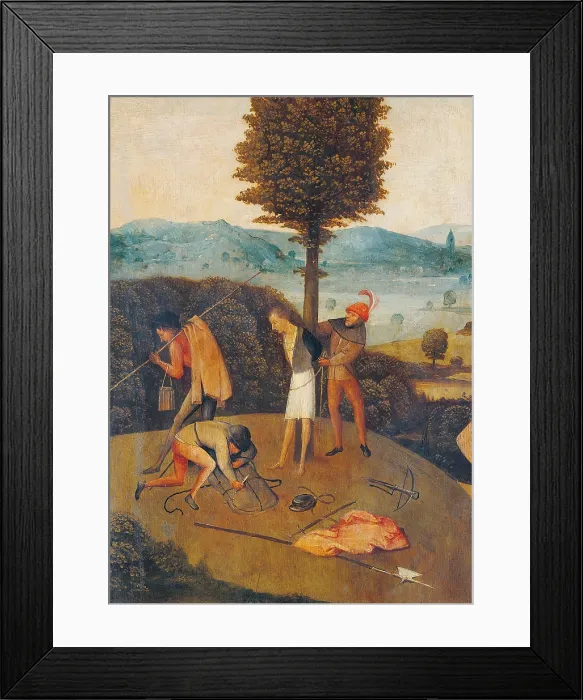 Framed Print : The wagon of hay (hay Triptych) - The journey of life, by Van Aeken Joren Anthoniszoon known as Bosch Hieronymus, 16th Century, 1500 -1500 about, oil on panel