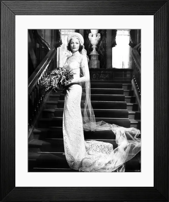 Framed Print : THE RAZOR'S EDGE, Gene Tierney (wearing a costume by husband Oleg Cassini), 1946. TM and Copyright 20th Century Fox Film Corp. All rights reserved
