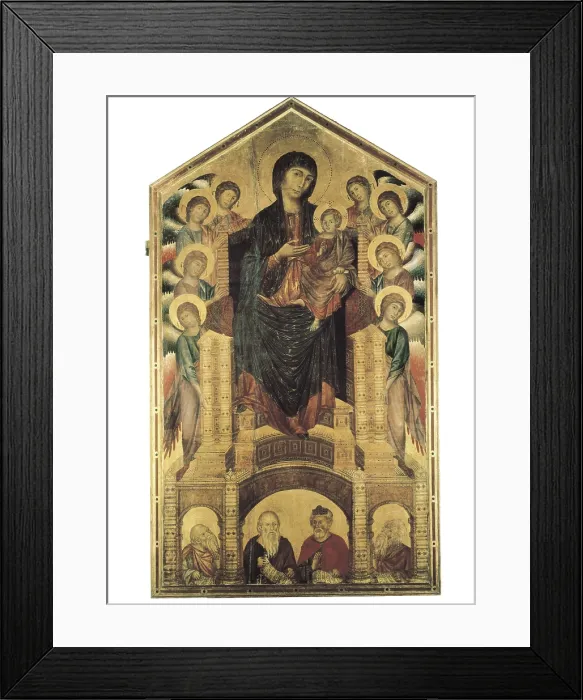Framed Print : CIMABUE, Cenni di Pepi, also called (1240-1302). Santa Trinita Madonna (Madonna di Santa Trinita). ca. 1285 - ca. 1286