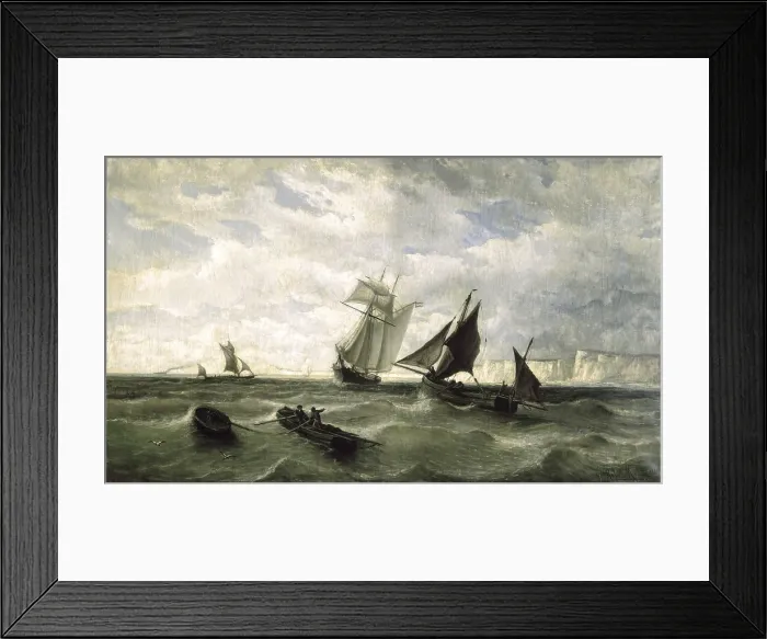 Framed Print : Seascape. 1868. Oil on canvas. SPAIN. Valencia. San Pio V Fine Arts Museum. - P. Rotger / Iberfoto / Everett Collection (150942)**US SALES ONLY**