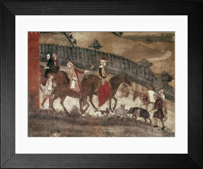 Framed Print : LORENZETTI, Ambrogio (1285-1348). Allegory of the Good Government: The Effects of Good Government in the Countryside. 1338-13340. ITALY. Siena. Public Palace