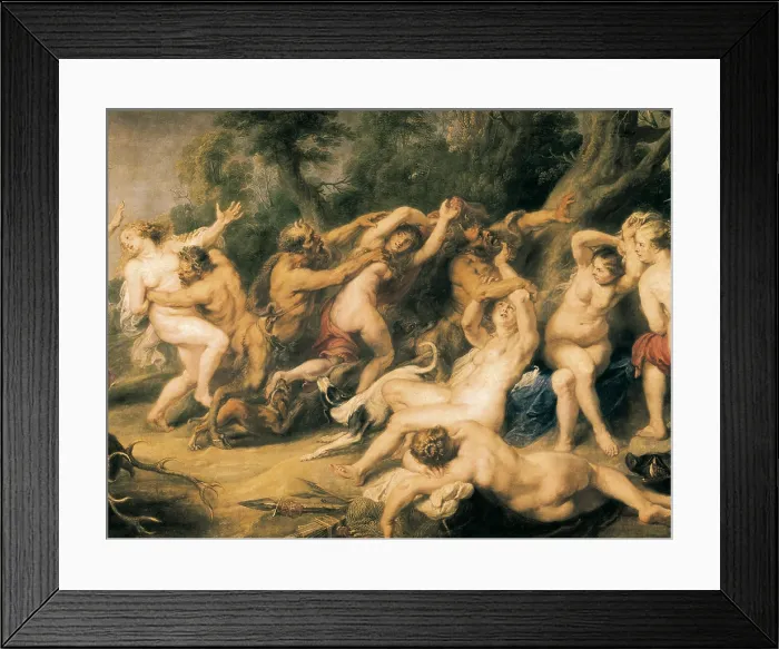 Framed Print : RUBENS, Peter Paul (1577-1640). Diana and her Nymphs Surprised by Fauns. 1638-1640. Detail. Flemish art. Oil on canvas. SPAIN. Madrid. Prado Museum