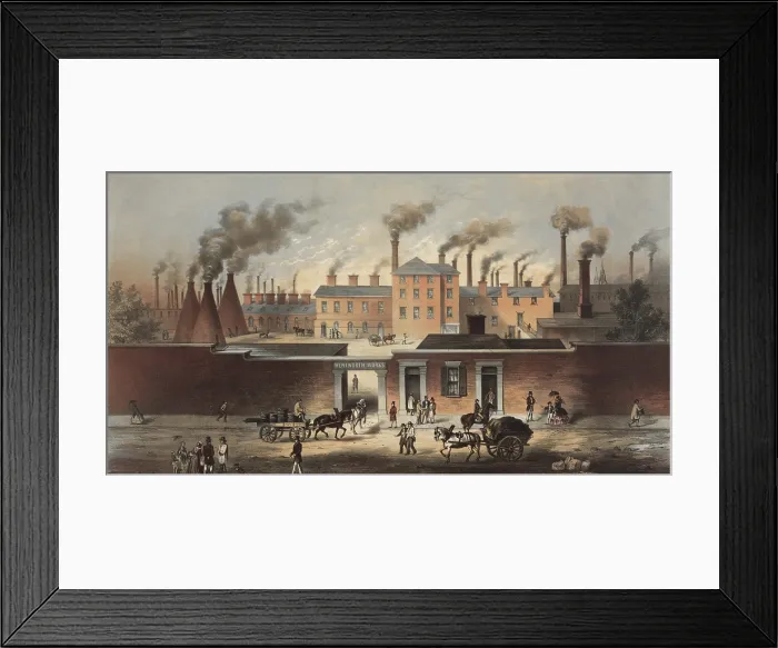 Framed Print : Wentworth Works, file and steel manufacturers and exporters of iron in Sheffield, England. Ca. 1860