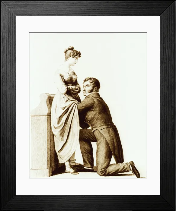 Framed Print : Standing obstetrical examination as illustrated in the 1822 medical classic Nouvelles Demonstrations D'ACCOUCHEMENS (DEMONSTRATION OF NEW OBSTETRICS)