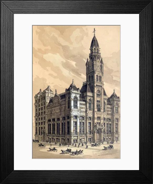 Framed Print : Stock Exchange in Chicago, Illinois, 1886