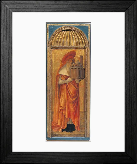Framed Print : Triptych of the Virgin, by Giovanni Bellini, workshop of Jacopo Bellini, 1460 - 1464, 15th Century, panel, cm 60 x 166 - Italy, Veneto, Venice, Accademia Art Galleries. Detail
