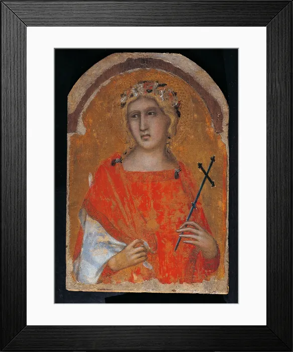 Framed Print : St Margaret (St Cecilia), by Pietro Lorenzetti, 1348 about, 14th Century, tempera on panel, cm 67, 2 x 46 - Italy, Umbria, Perugia, Assisi, Papal Basilica of San Francesco Framed Print : St Margaret (St Cecilia), by Pietro Lorenzetti, 1348 about, 14th Century, tempera on panel, cm 67, 2 x 46 - Italy, Umbria, Perugia, Assisi, Papal Basilica of San Francesco