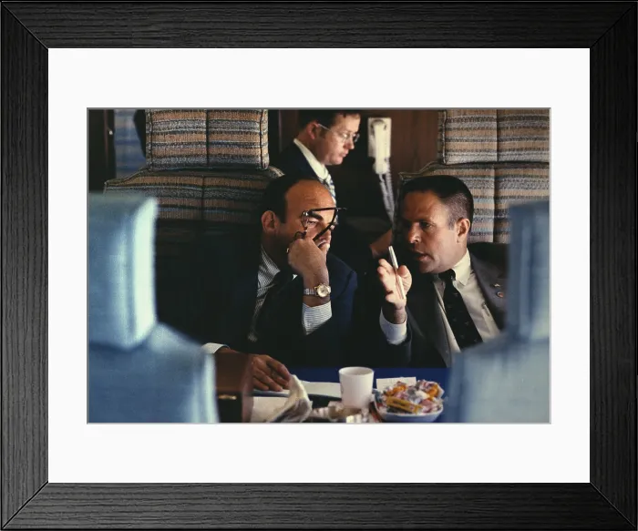 Framed Print : Nixon Inner Circle advisors John Ehrlichman and H. R. Haldeman on Air Force One three days before they would be asked to resign. April 27 1973 Framed Print : Nixon Inner Circle advisors John Ehrlichman and H. R. Haldeman on Air Force One three days before they would be asked to resign. April 27 1973