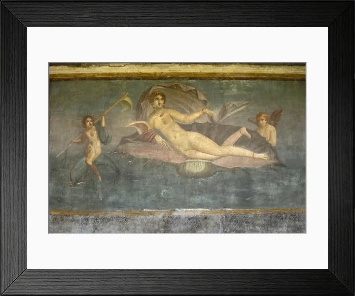 Framed Print : ITALY. Pompeii. Frescoes in the House of Venus in the Shell (CasadellaVenerein Conchiglia). Roman art. Early Empire. Fresco