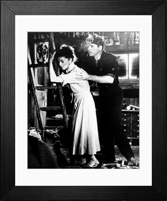Framed Print : THE RAINMAKER, from left, Katharine Hepburn, Burt Lancaster, 1956 Framed Print : THE RAINMAKER, from left, Katharine Hepburn, Burt Lancaster, 1956