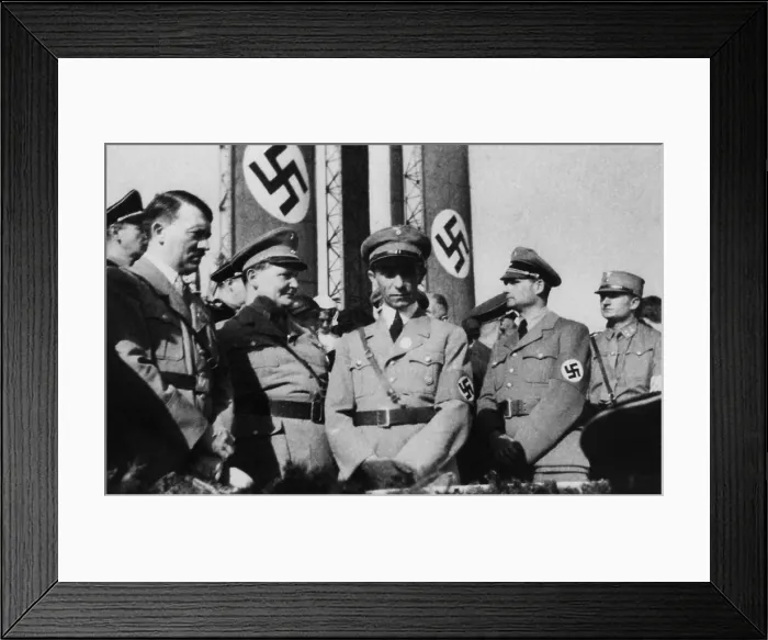 Framed Print : Top Nazi leaders at Nazi Party Rally in the 1930s. L-R: Adolf Hitler; Herman Goering, Joseph Goebbels, Rudolf Hess. Ca. 1937-38. (BSLOC_2013_11_18) Framed Print : Top Nazi leaders at Nazi Party Rally in the 1930s. L-R: Adolf Hitler; Herman Goering, Joseph Goebbels, Rudolf Hess. Ca. 1937-38. (BSLOC_2013_11_18)