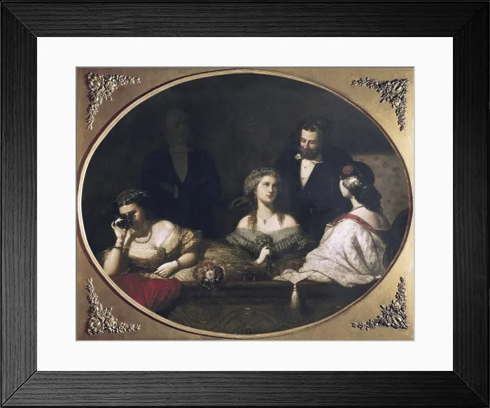 Framed Print : FIERROS ALVAREZ, Dioniso (1827 - 1894). A Box at the Opera Theatre. Oil on canvas. SPAIN. Madrid. Prado Museum. - M.C.Esteban / Iberfoto / Everett Collection (553950)**US SALES ONLY**