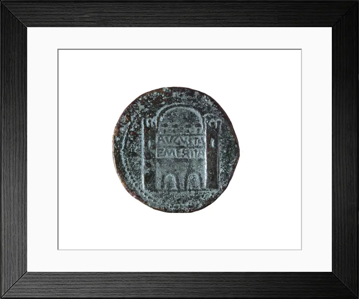 Framed Print : Roman bronze coin. Coin. SPAIN. Merida. National Museum of Roman Art. Proc: SPAIN. Merida. - Yolanda Alvarez / Iberfoto / Everett Collection (554125)**US SALES ONLY** Framed Print : Roman bronze coin. Coin. SPAIN. Merida. National Museum of Roman Art. Proc: SPAIN. Merida. - Yolanda Alvarez / Iberfoto / Everett Collection (554125)**US SALES ONLY**