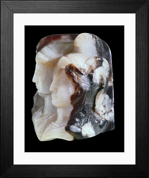 Framed Print : OLYMPIAS (375-316a.C.). Queen of Macedon, wife of Philip of Macedon and mother of Alexander the Great.; ALEXANDER the Great (356-323 BC)