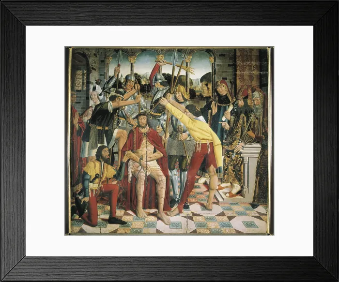 Framed Print : SEDANO, Alonso de (145(1st century-1530). Christ Crowned with Thorns. SPAIN. Burgos. Cathedral of St. Mary. Gothic art. Oil on wood