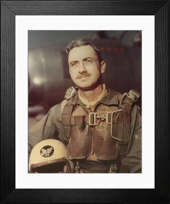Framed Print : Col. Vermont Garrison achieved ACE status during World War II, then again against jet fighter during the Korean War. He also served in the Vietnam War. (BSLOC_2014_11_215)