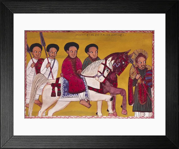 Framed Print : Queen of Sheba Royal Court. Story of King Salomon and Queen of Sheba, Ethiopia, 20th c. Painting. Private Collection. - BeBa / Iberfoto / Everett Collection (553560)**US SALES ONLY** Framed Print : Queen of Sheba Royal Court. Story of King Salomon and Queen of Sheba, Ethiopia, 20th c. Painting. Private Collection. - BeBa / Iberfoto / Everett Collection (553560)**US SALES ONLY**