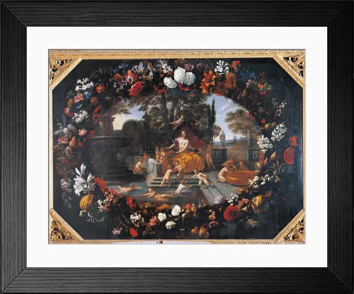Framed Print : Still Life with the Toilet or Bath of Venus and Putti, by Pier Francesco Cittadini, 17th Century, oil on canvas, - Italy, Emilia Romagna, Modena, Estense Galley Framed Print : Still Life with the Toilet or Bath of Venus and Putti, by Pier Francesco Cittadini, 17th Century, oil on canvas, - Italy, Emilia Romagna, Modena, Estense Galley