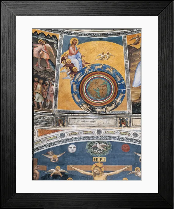Framed Print : Stories of the Old and New Testament The Creation of the World, by Giusto Padovano Giusto de Menabuoi, 1370 - 1378 about, 14th Century, - Italy, Veneto, Padua, Baptistery