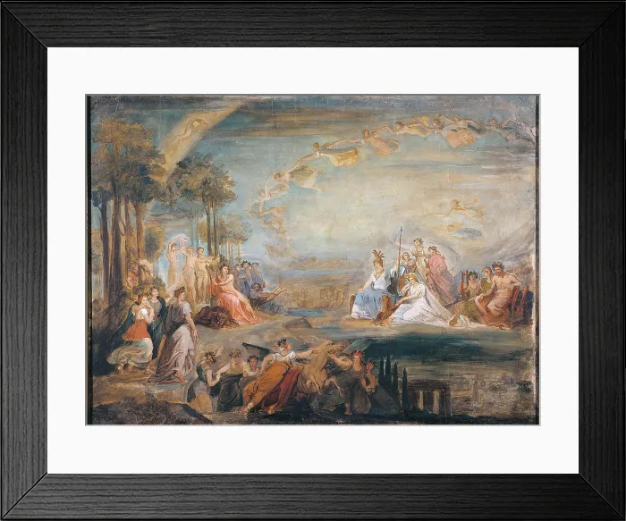 Framed Print : The Wisdom Art Inspirer, by Giovan Battista Borghesi, 1829, 19th Century, - Italy, Emilia Romagna, Parma, Glauco Lombardi Museum. All