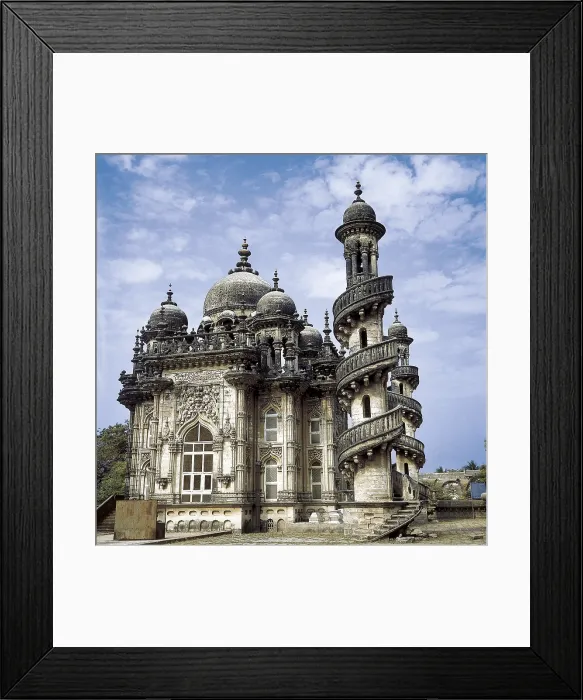 Framed Print : Mahabat Maqbara Mausoleum. 1892. INDIA. Junagadh. Indo-islamic style. Hindu art. Architecture. - Iberfoto / Everett Collection (335418)**US SALES ONLY**