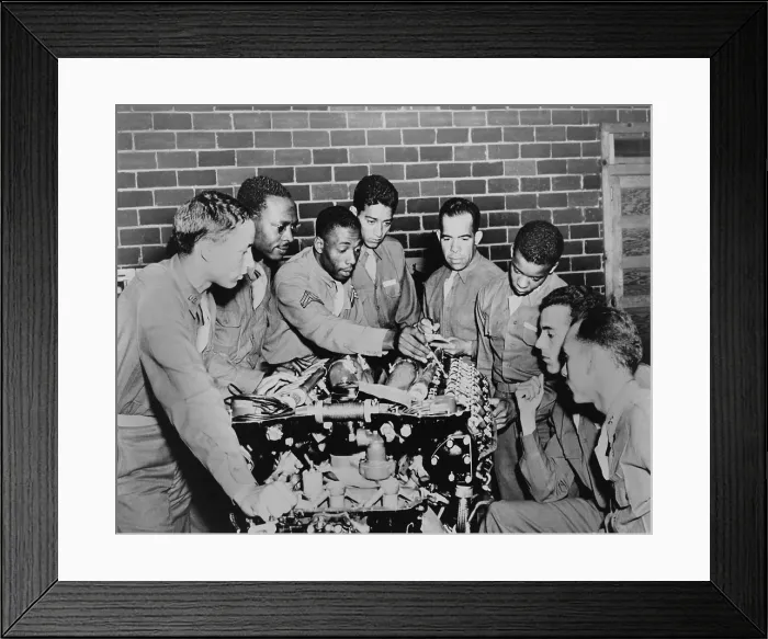 Framed Print : African American aviation cadets at Tuskegee Army Air Field, Alabama