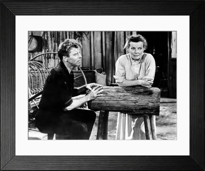Framed Print : THE RAINMAKER, from left, Burt Lancaster, Katharine Hepburn, 1956