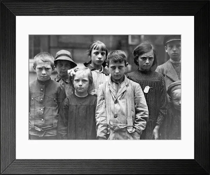 Framed Print : French refugee children at Grand Val, near Paris, where they live at an American Red Cross home. World War I, 1914-1918